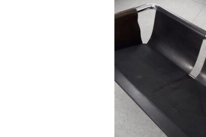 Vintage Bauhaus Tubular Metal & Leather Sofa, 1950s - Image 6