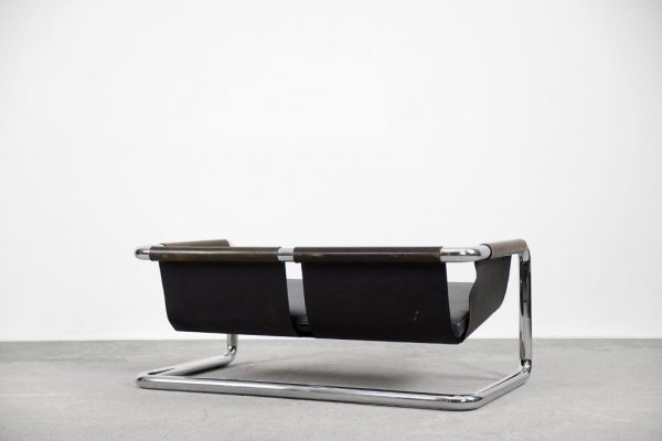 Vintage Bauhaus Tubular Metal & Leather Sofa, 1950s - Image 12