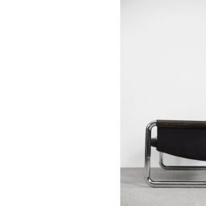 Vintage Bauhaus Tubular Metal & Leather Sofa, 1950s
