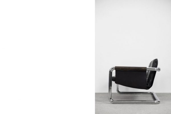 Vintage Bauhaus Tubular Metal & Leather Sofa, 1950s - Image 24