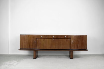 Large French Art Deco Walnut Buffet, 1920s - Image 6