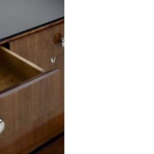 Large French Art Deco Walnut Buffet, 1920s