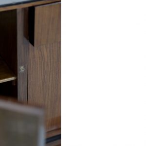 Large French Art Deco Walnut Buffet, 1920s