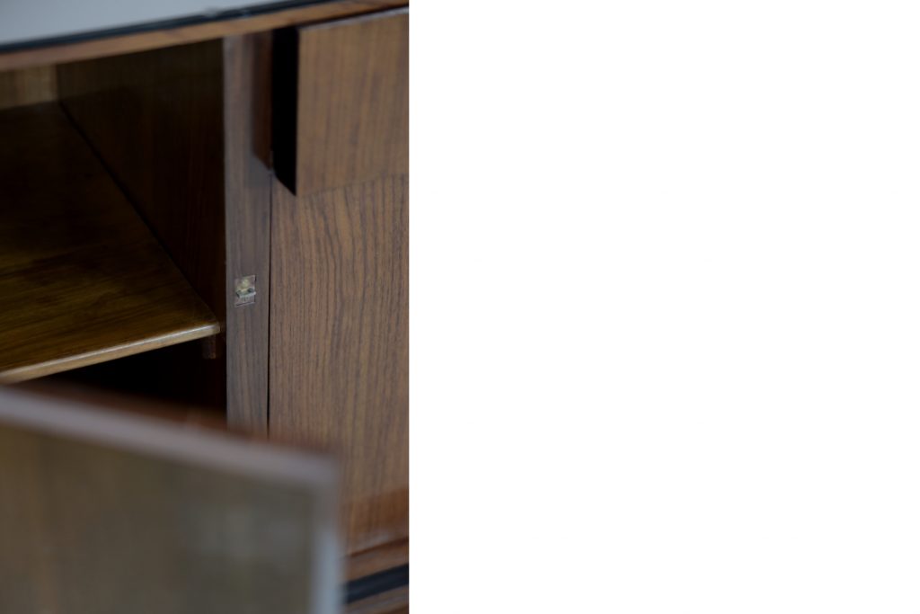 Large French Art Deco Walnut Buffet, 1920s