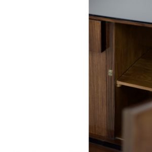 Large French Art Deco Walnut Buffet, 1920s
