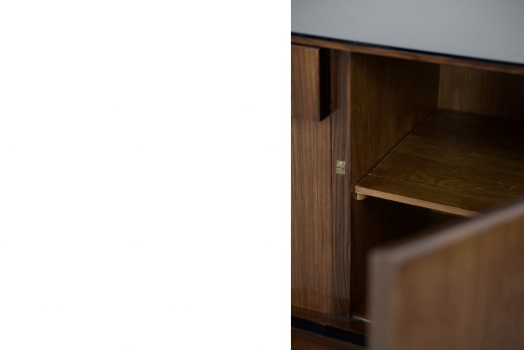 Large French Art Deco Walnut Buffet, 1920s