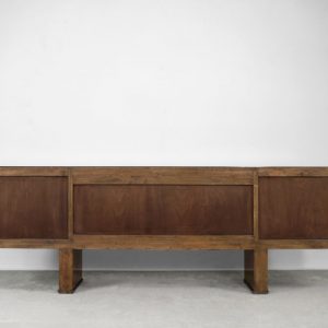 Large French Art Deco Walnut Buffet, 1920s