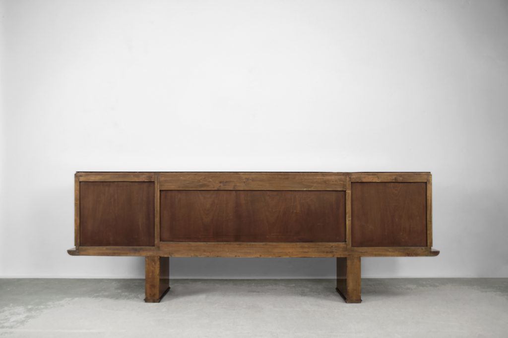 Large French Art Deco Walnut Buffet, 1920s