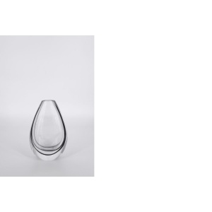 Scandinavian Glass Contour Vase by Vicke Lindstrand for Kosta, 1950s