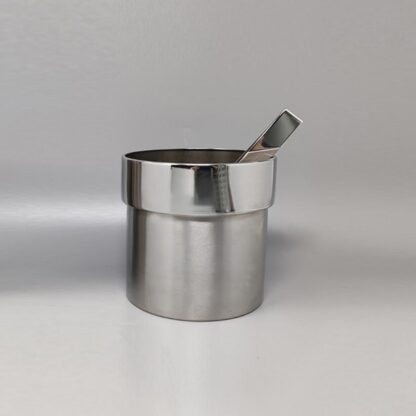 1970s Cocktail Shaker In 24K Gold & Stainless Steel With Ice Bucket By Piazza Made In Italy - Image 6