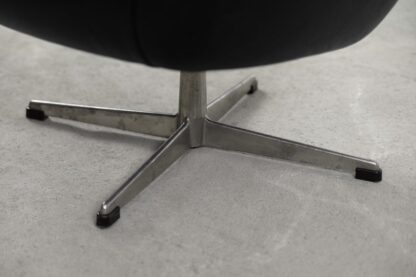 Scandinavian Vintage Black Swivel Chairs, 1970s, Set of 2 - Image 7