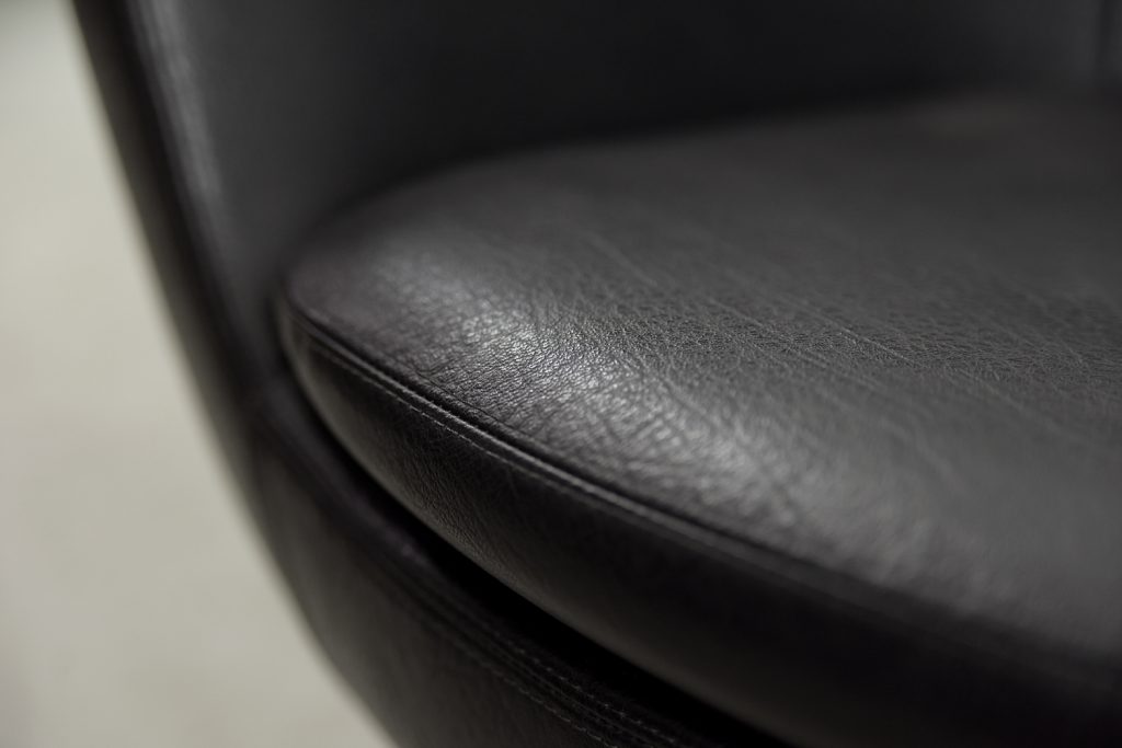 Scandinavian Vintage Black Swivel Chairs, 1970s, Set of 2