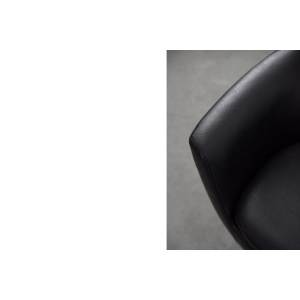 Scandinavian Vintage Black Swivel Chairs, 1970s, Set of 2