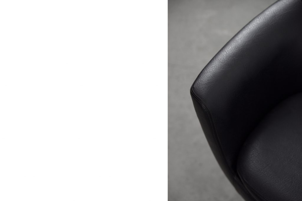 Scandinavian Vintage Black Swivel Chairs, 1970s, Set of 2
