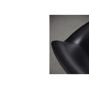 Scandinavian Vintage Black Swivel Chairs, 1970s, Set of 2