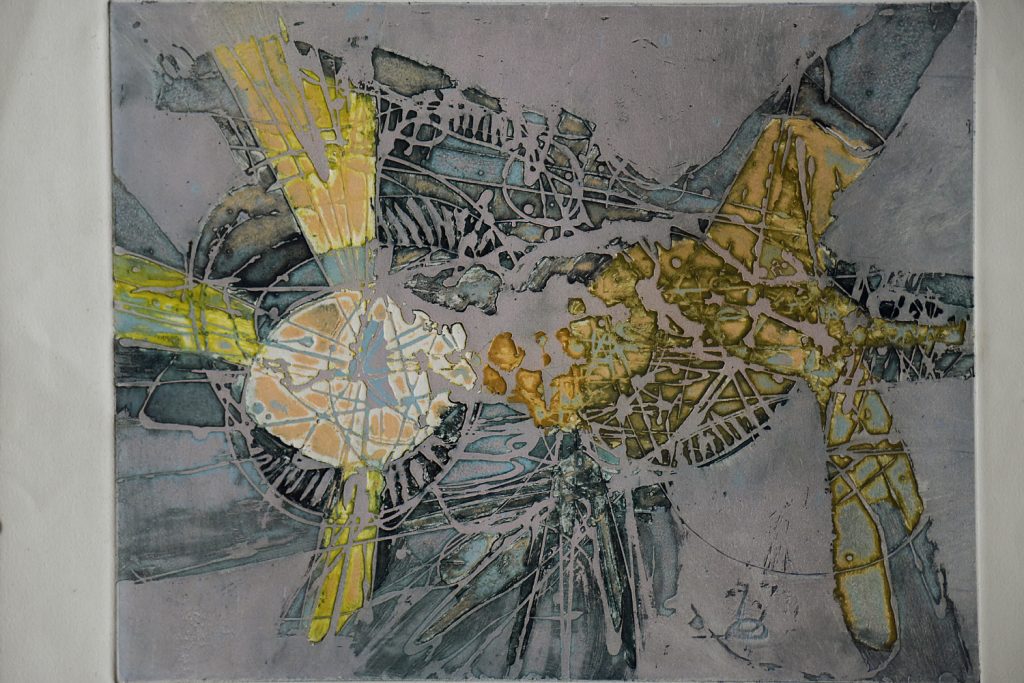 Lawrence Heyman, Fertilization IIII from Atelier 17 Series, Etching on Arches Paper, 1960s