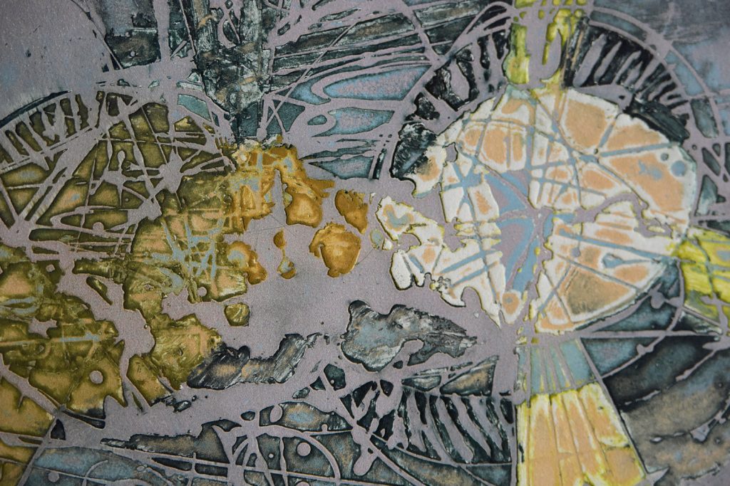 Lawrence Heyman, Fertilization IIII from Atelier 17 Series, Etching on Arches Paper, 1960s