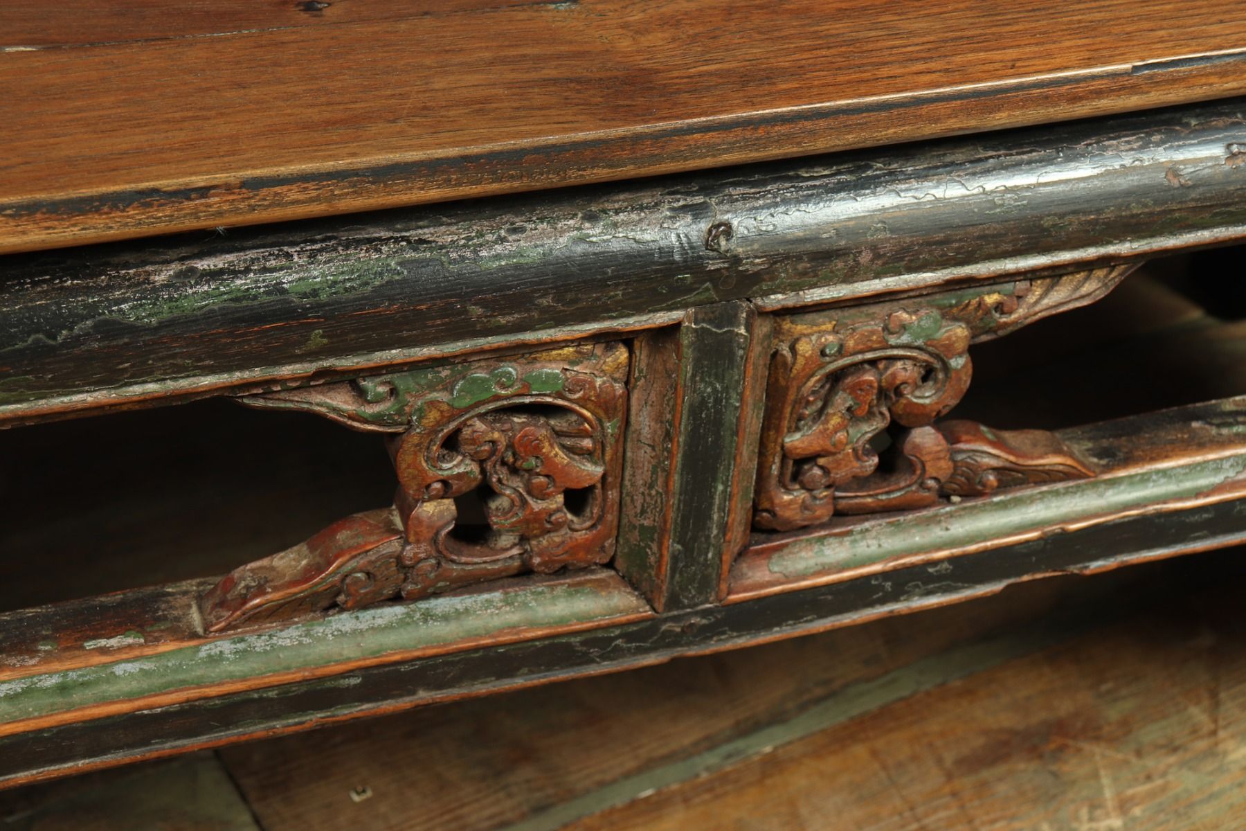 Antique Painted Chinese Coffee Table Shanxi