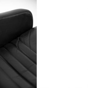 Scandinavian Black Leather Armchairs from Ire Mobel AB, 1970s, Set of 2