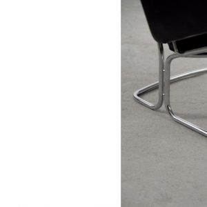 Scandinavian Black Leather Armchairs from Ire Mobel AB, 1970s, Set of 2