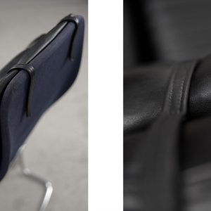 Scandinavian Black Leather Armchairs from Ire Mobel AB, 1970s, Set of 2