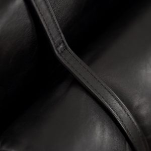 Scandinavian Black Leather Armchairs from Ire Mobel AB, 1970s, Set of 2