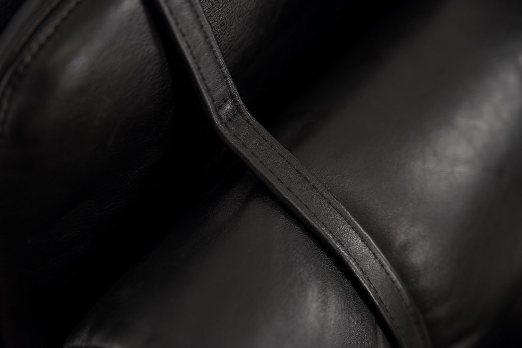 Scandinavian Black Leather Armchairs from Ire Mobel AB, 1970s, Set of 2
