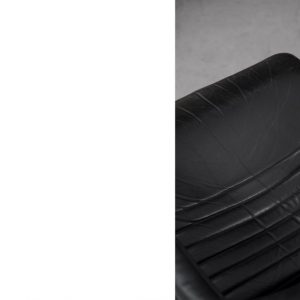 Scandinavian Black Leather Armchairs from Ire Mobel AB, 1970s, Set of 2