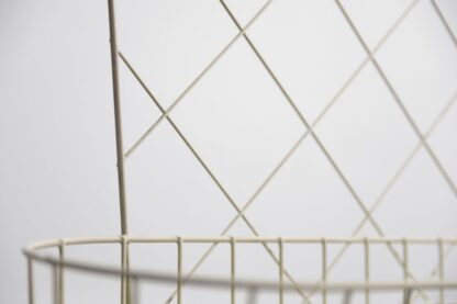 Mid-Century Scandinavian White Metal Flower Stand, 1950s - Image 3