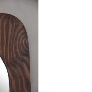 Large Scandinavian Wooden Wall Mirror, 1950s