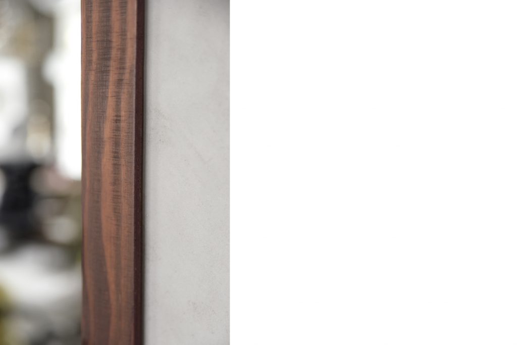 Large Scandinavian Wooden Wall Mirror, 1950s