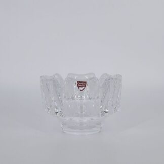 Vintage Scandinavian Crystal Corona Bowl by Lars Hellsten for Orrefors, 1970s