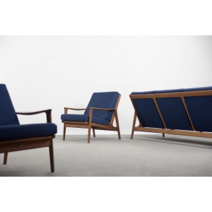 Mid-Century Australian Modern Teak Sofa & Armchairs by Parker Furniture, 1950s, Set of 3