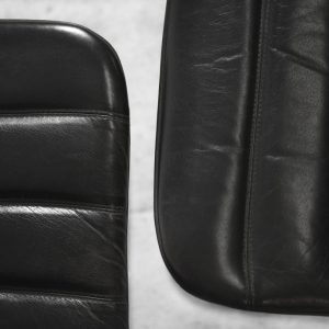 Minimalist Chrome & Black Leather Club Chairs from Pol International, 1960s, Set of 2