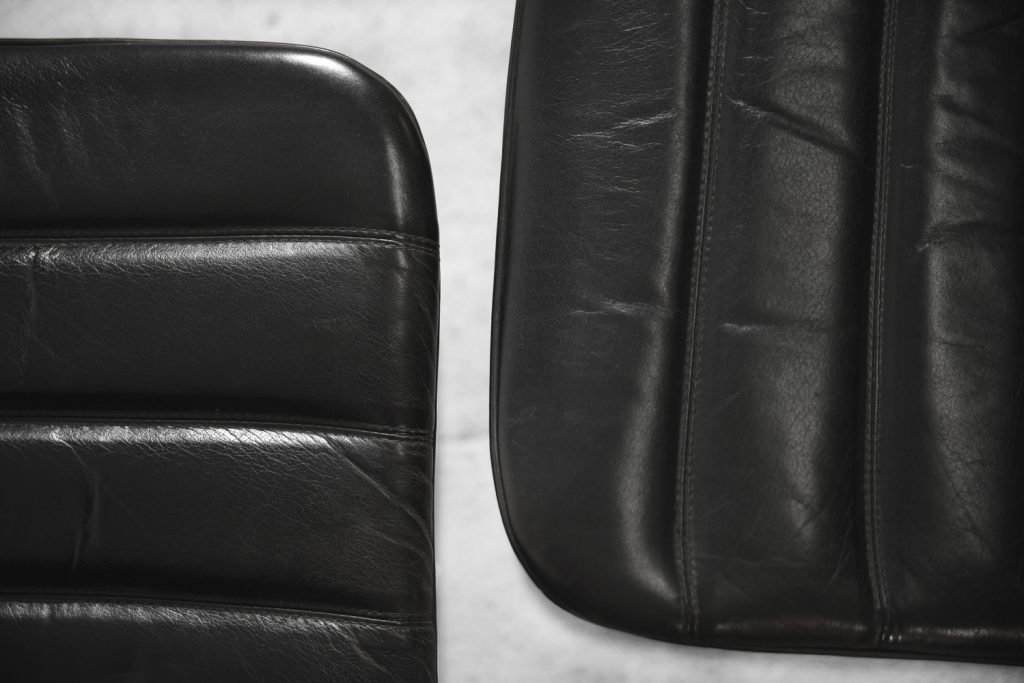 Minimalist Chrome & Black Leather Club Chairs from Pol International, 1960s, Set of 2