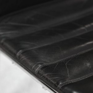 Minimalist Chrome & Black Leather Club Chairs from Pol International, 1960s, Set of 2