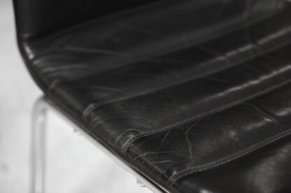 Minimalist Chrome & Black Leather Club Chairs from Pol International, 1960s, Set of 2 - Image 4