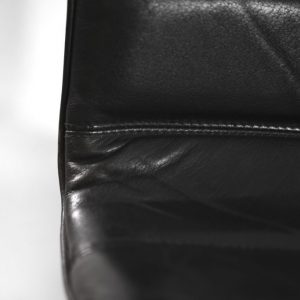 Minimalist Chrome & Black Leather Club Chairs from Pol International, 1960s, Set of 2