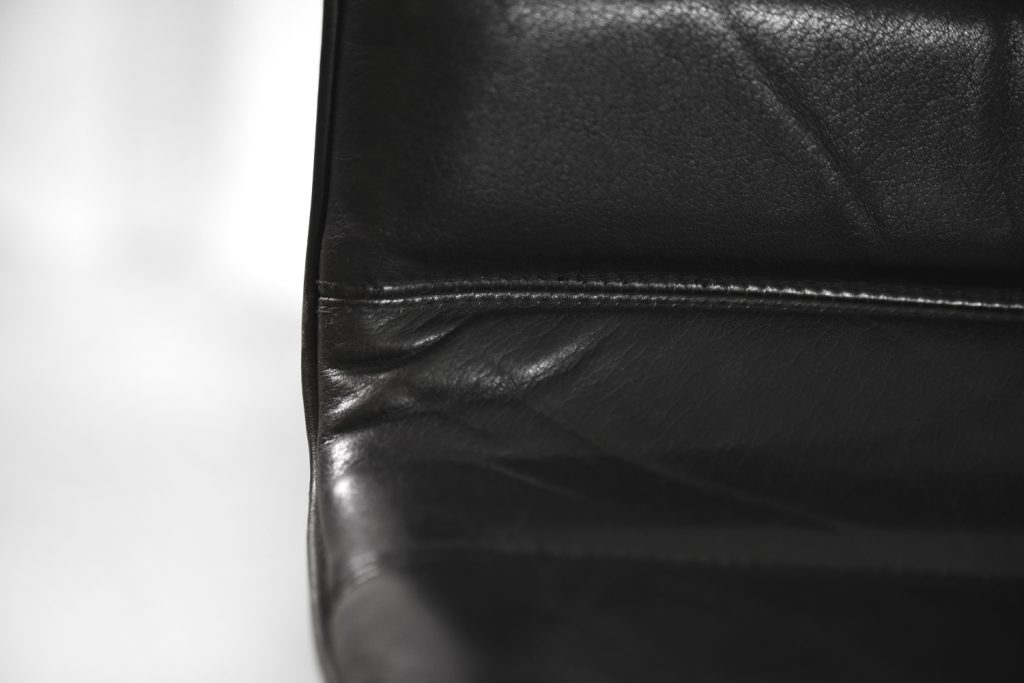 Minimalist Chrome & Black Leather Club Chairs from Pol International, 1960s, Set of 2