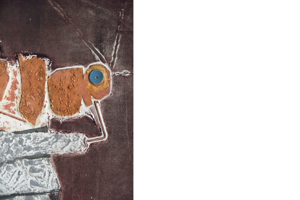 Ru Van Rossem, Insect On Rock, Color Lithograph, 1962