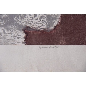 Ru Van Rossem, Insect On Rock, Color Lithograph, 1962