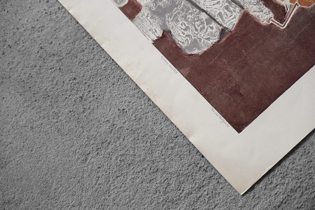 Ru Van Rossem, Insect On Rock, Color Lithograph, 1962