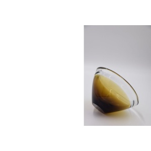 Mid-Century Scandinavian Gold; Brown Sommerso Glass Bowl, 1950s