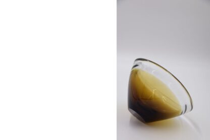 Mid-Century Scandinavian Gold; Brown Sommerso Glass Bowl, 1950s - Image 4