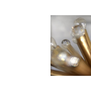 Gilt Brass Pendant Lamp with Swarovski Balls from Ernst Palme, 1960s