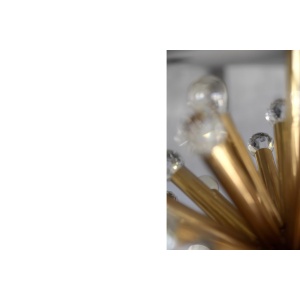 Gilt Brass Pendant Lamp with Swarovski Balls from Ernst Palme, 1960s