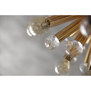 Gilt Brass Pendant Lamp with Swarovski Balls from Ernst Palme, 1960s