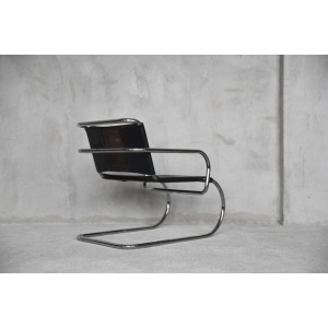 German Leather Armchair by Franco Albini for Tecta, 1950s