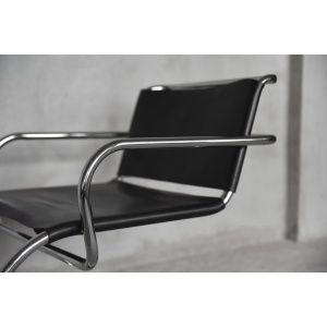 German Leather Armchair by Franco Albini for Tecta, 1950s