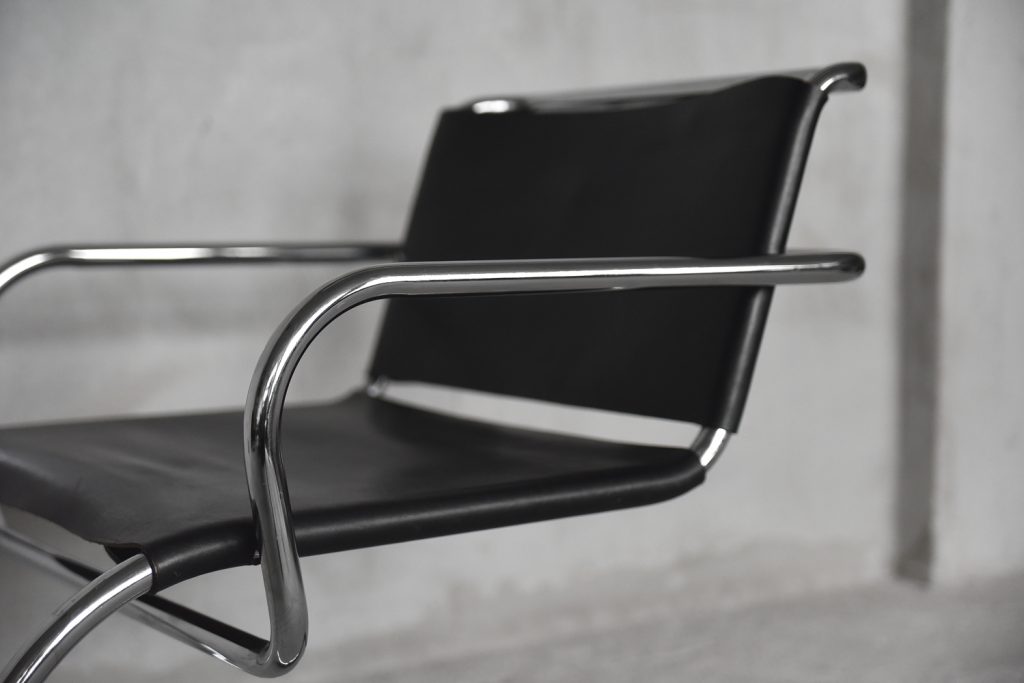 German Leather Armchair by Franco Albini for Tecta, 1950s